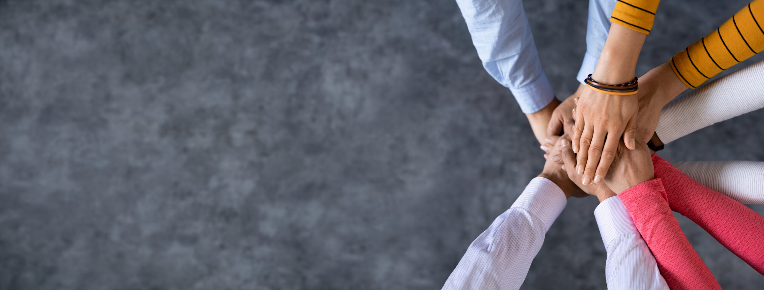 people are getting hands together